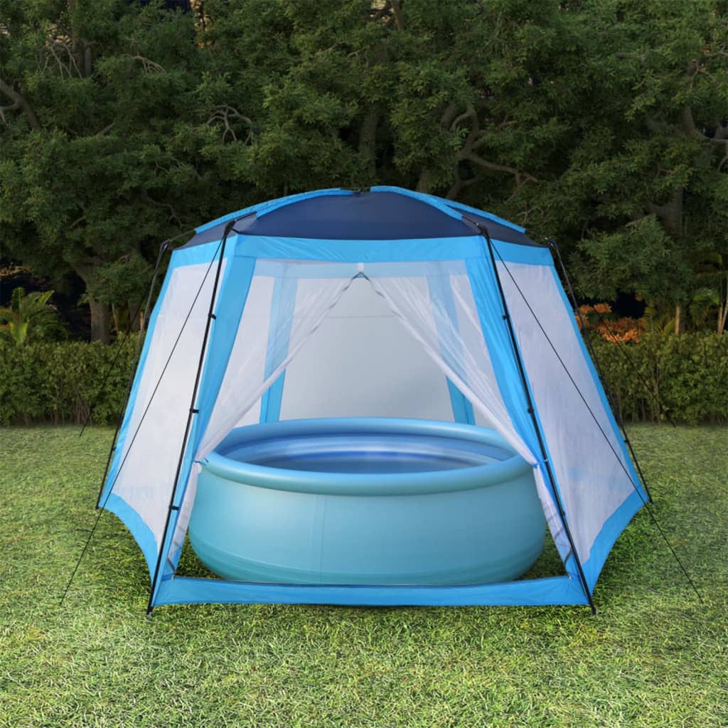 Pool Tent Fabric 590x520x250 cm Blue vidaXL