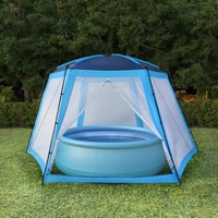 Pool Tent Fabric 660x580x250 cm Blue vidaXL
