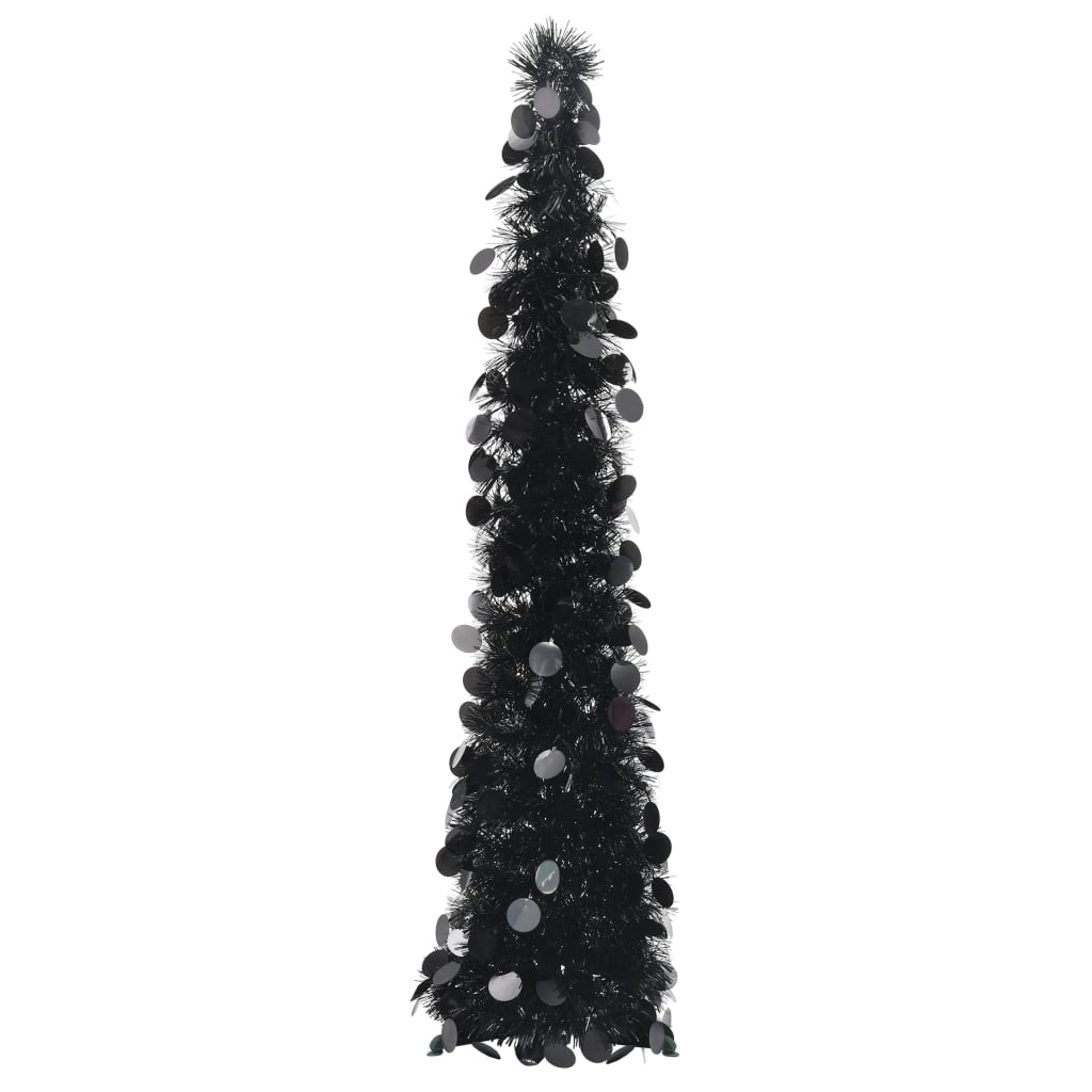 Pop-up Artificial Christmas Tree Black 120 cm PET vidaXL