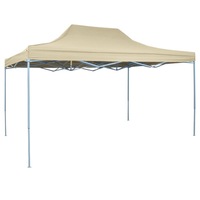 Foldable Tent Pop-Up 3x4.5 m Cream White vidaXL
