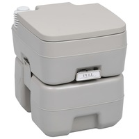 Portable Camping Toilet Mobile Caravan Travel Toilet Grey 10+10/20+10 L vidaXL