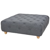 Pouffe Fabric 80x80x30 cm Dark Grey vidaXL
