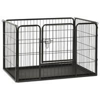 Puppy Playpen Steel 91.5x59x61cm vidaXL