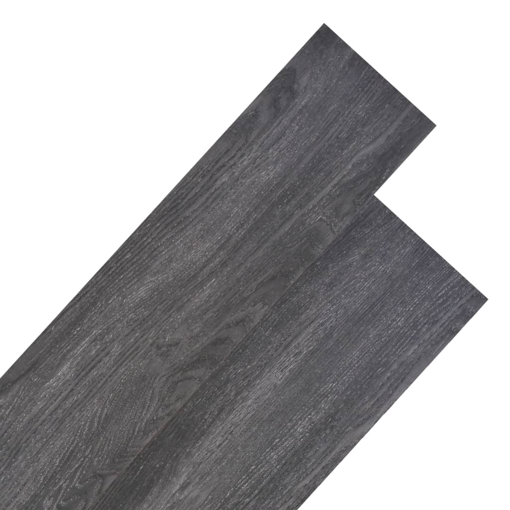 Non Self-adhesive PVC Flooring Planks 5.26 m?? 2 mm Black and White vidaXL