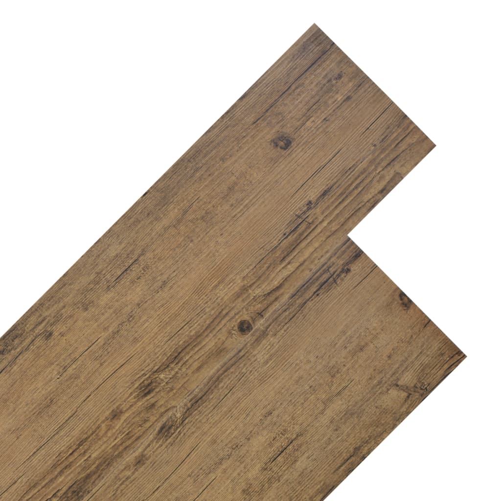 Non Self-adhesive PVC Flooring Planks 5.26 m?? 2 mm Walnut Brown vidaXL