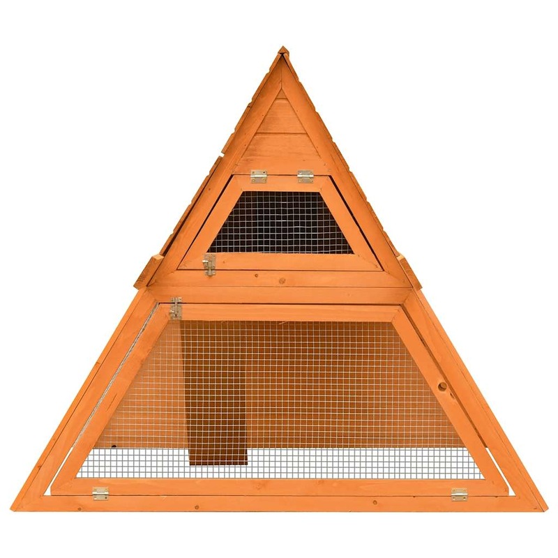 Buy vidaXL Rabbit Hutch Solid Pine & Fir Wood 152x128x108 cm MyDeal