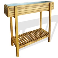 Raised Garden Raised Bed Solid Acacia Wood and Zinc vidaXL