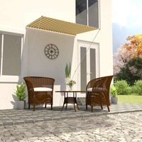 Retractable Awning 150x150 cm Yellow and White vidaXL