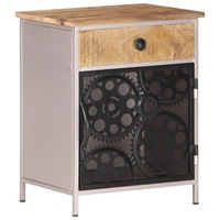 Bedside Cabinet 40x30x50 cm Rough Mango Wood vidaXL