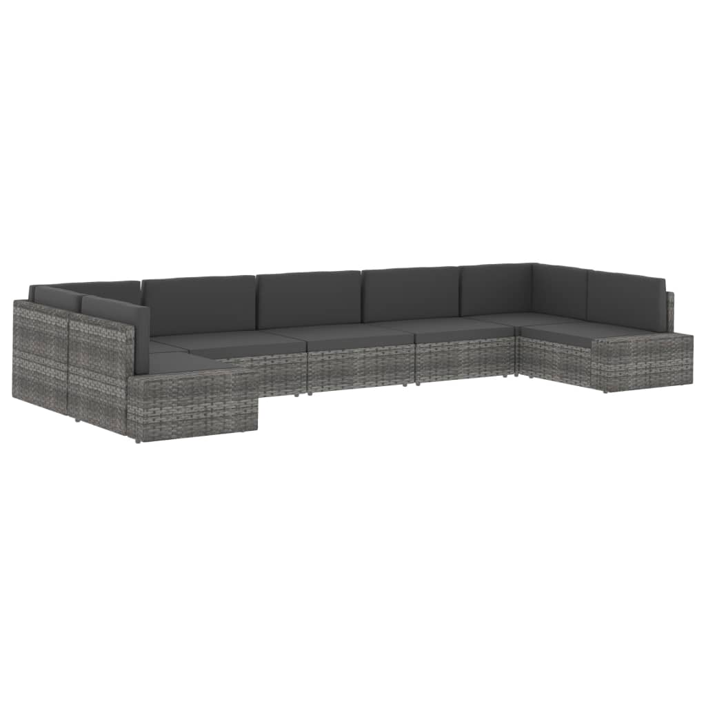 Buy Sectional Sofa 2-Seater Poly Rattan Brown VidaXL - MyDeal