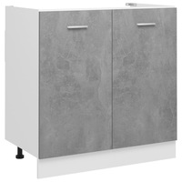 Sink Bottom Cabinet Concrete Grey 80x46x81.5 cm Engineered Wood vidaXL