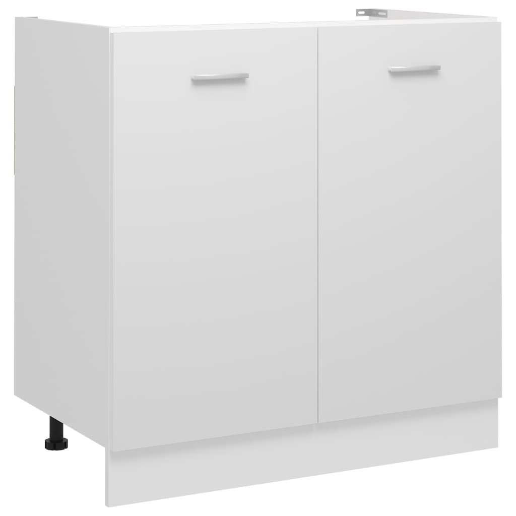 Sink Bottom Cabinet White 80x46x81.5 cm Engineered Wood vidaXL