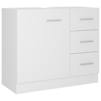 Sink Cabinet Washroom Storage Organiser Engineered Wood Multi Colours vidaXL