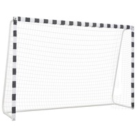 Soccer Goal 300x200x90 cm Metal Black and White vidaXL