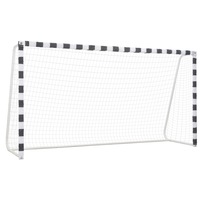 Soccer Goal 300x160x90 cm Metal Black and White vidaXL