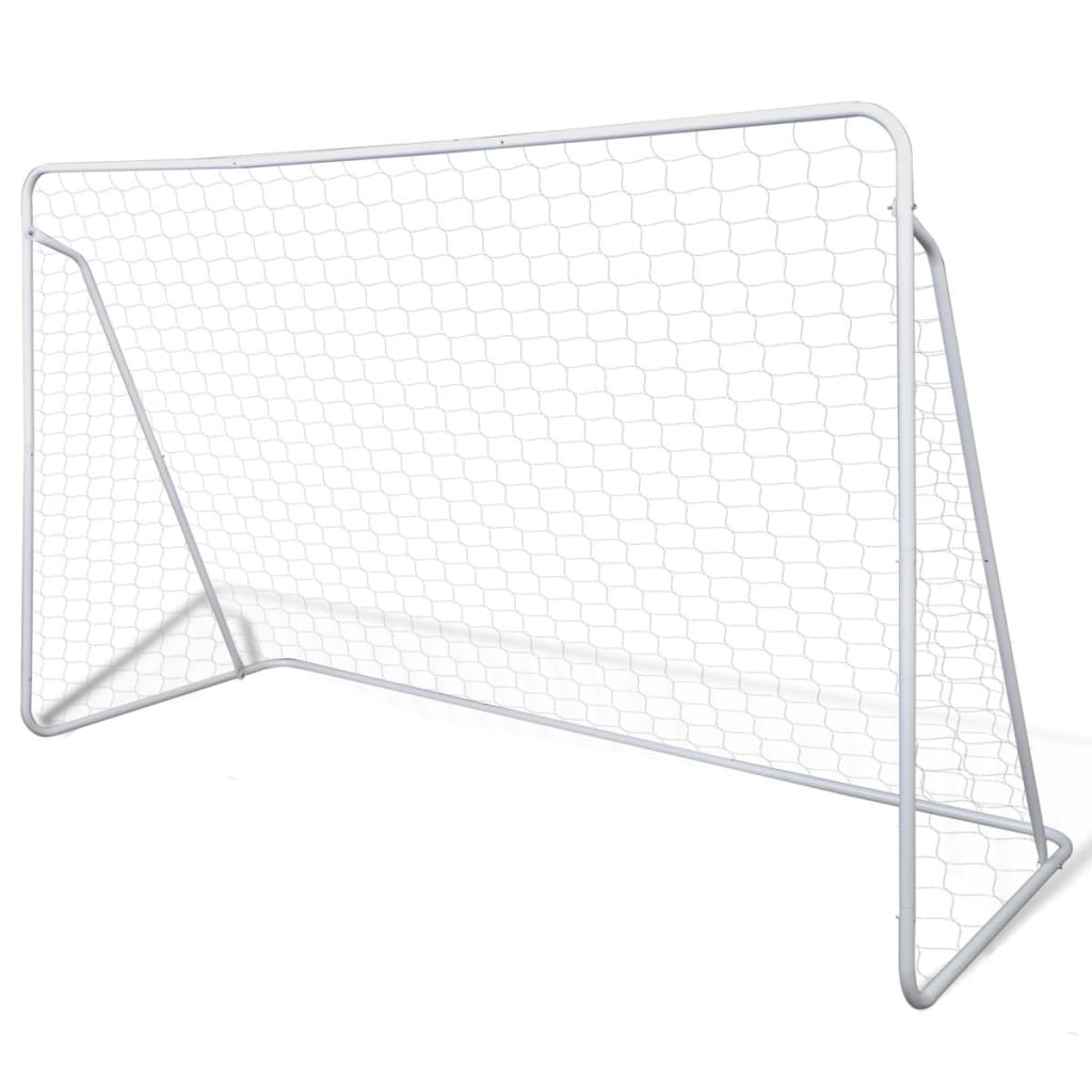 Soccer Goal Post Net Set Steel 240 x 90 x 150 cm High-quality vidaXL