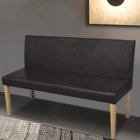 Bench 139.5 cm Dark Brown Faux Leather vidaXL