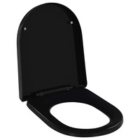 Soft-close Toilet Seat with Quick-release Design Black vidaXL