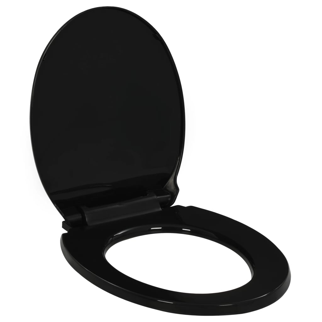 Soft-close Toilet Seat with Quick-release Design Black vidaXL