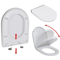 Soft-close Toilet Seat with Quick-release Design White Square vidaXL