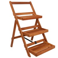 3-Tier Plant Stand 50x63x80 cm Solid Acacia Wood vidaXL
