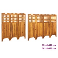 Solid Acacia Wood 4-Panel Room Divider Panel Privacy Screen Multi Sizes vidaXL