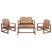4 Piece Outdoor Lounge Set Solid Acacia Wood vidaXL