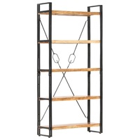 5-Tier Bookcase 90x30x180 cm Solid Acacia Wood vidaXL
