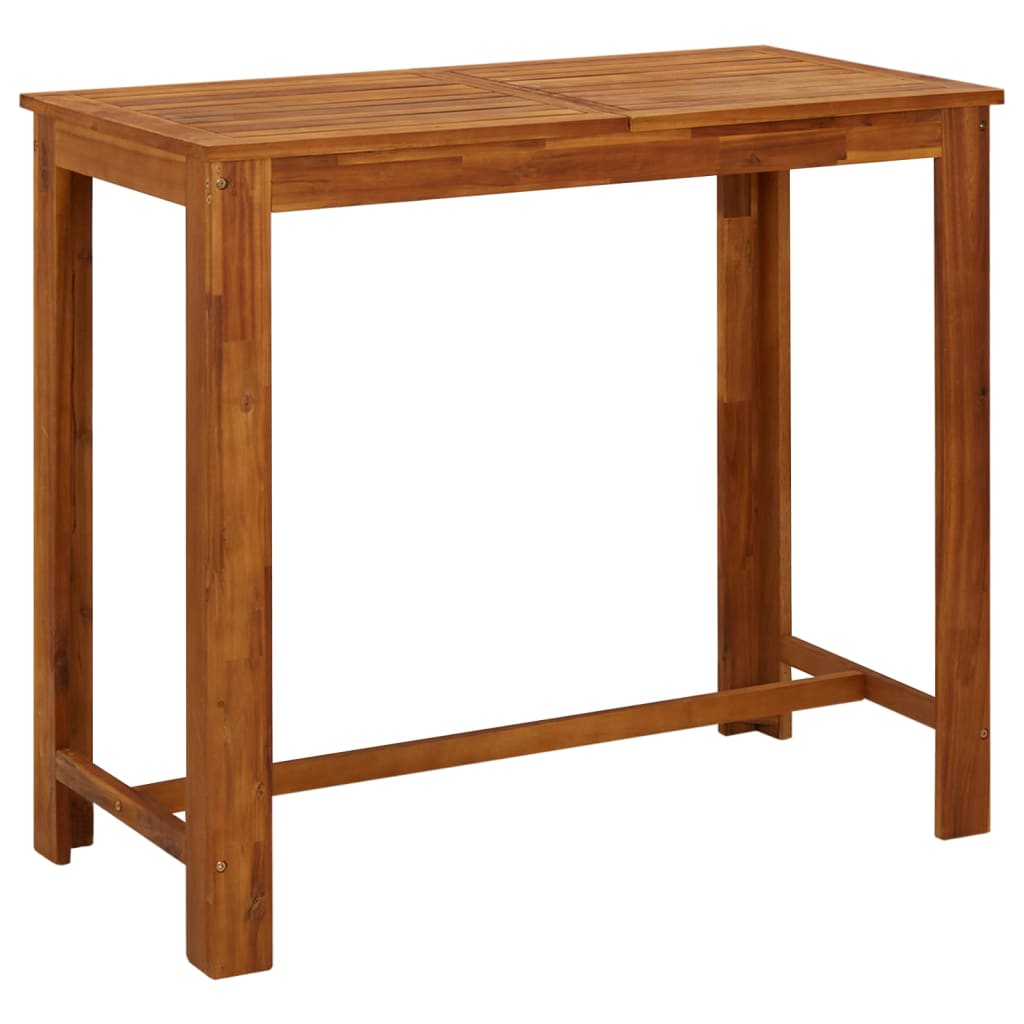 Bar Table Solid Acacia Wood 120x60x105 cm vidaXL