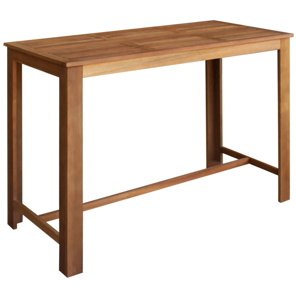 Bar Table Solid Acacia Wood 150x70x105 cm vidaXL