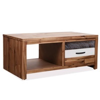 Coffee Table Solid Acacia Wood 90x50x37.5 cm vidaXL