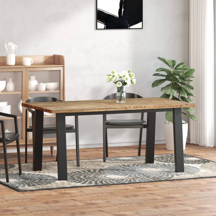 Zinus Jen Solid Wood Dining Table Natural MyDeal