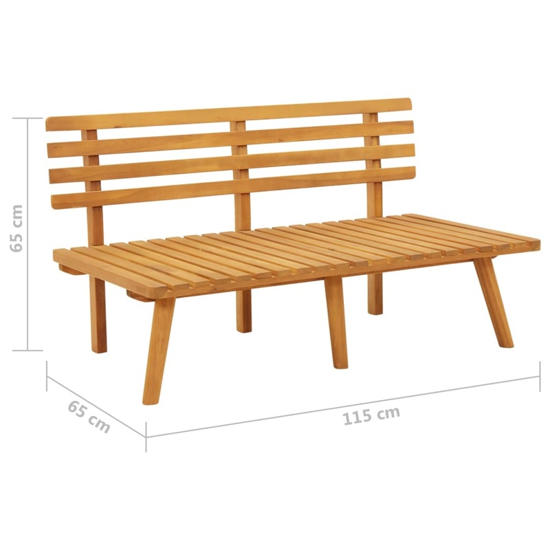 Buy Garden Bench with Cushions 115 cm Solid Acacia Wood MyDeal