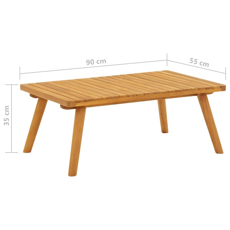 Buy Garden Coffee Table 90x55x35 cm Solid Acacia Wood MyDeal