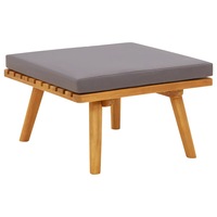 Garden Footstool with Cushion 60x60x29 cm Solid Acacia Wood vidaXL
