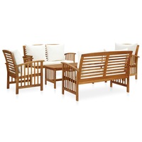 5 Piece Garden Lounge Set with Cushions Solid Acacia Wood (310257+310260+310263) vidaXL