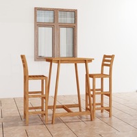 3 Piece Outdoor Bar Set Solid Acacia Wood vidaXL