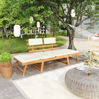 Garden Bench with Cushions 2-in-1 190 cm Solid Acacia Wood vidaXL