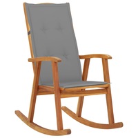 Rocking Chair with Cushions Solid Acacia Wood vidaXL