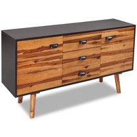Sideboard Solid Acacia Wood 115x35x70 cm vidaXL