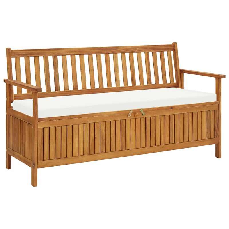 Buy Storage Bench with Cushion 148 cm Solid Acacia Wood vidaXL MyDeal