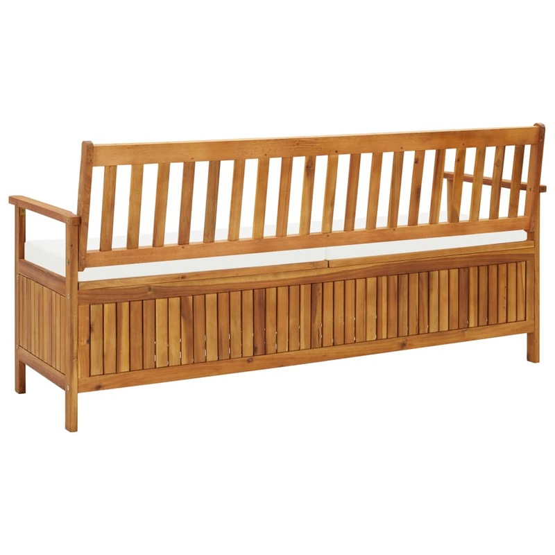 Buy vidaXL Storage Bench with Cushion 170 cm Solid Acacia Wood MyDeal