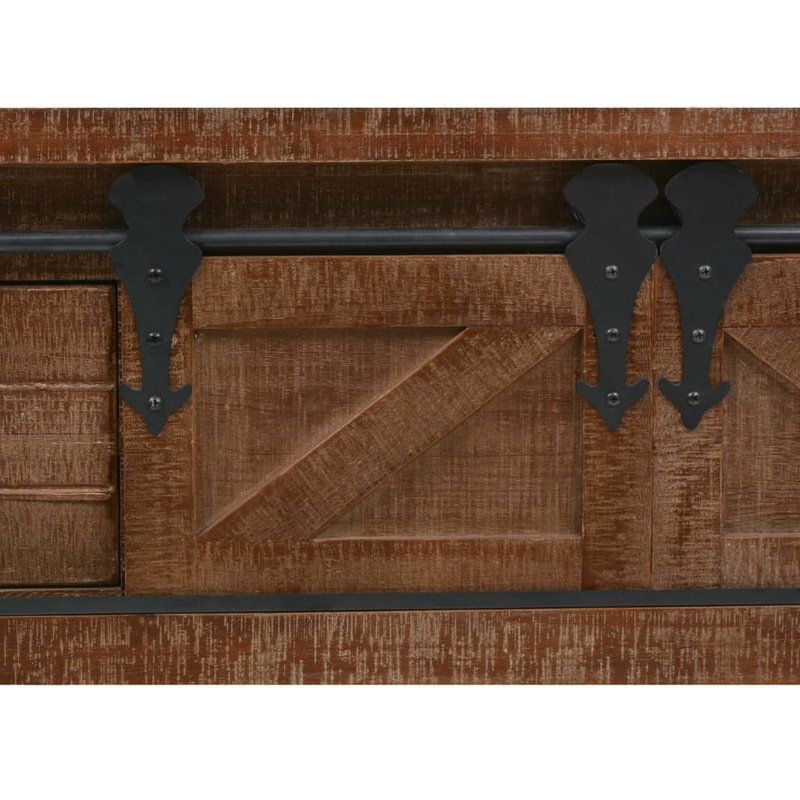 Buy Console Table Solid Fir Wood 131x35.5x75 cm Brown vidaXL - MyDeal