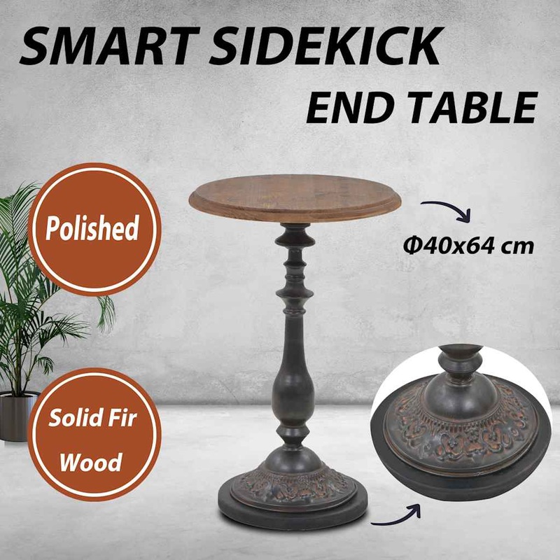 Buy End Table Solid Fir Wood 40x64 cm Brown MyDeal