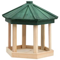 Bird Feeder Octagon Solid Firwood 33x30 cm vidaXL