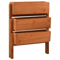 Garden Folding Planter Orange 60x14x75 cm Solid Firwood vidaXL