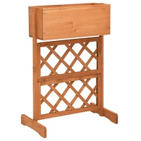 Garden Trellis Planter Orange 45x30x74 cm Solid Firwood vidaXL