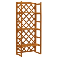 Plant Stand with Trellis Orange 60x30x140 cm Solid Firwood vidaXL