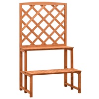 Plant Stand with Trellis Orange 70x42x120 cm Solid Firwood vidaXL