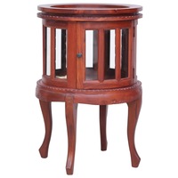 Vitrine Cabinet Brown 50x50x76 cm Solid Mahogany Wood vidaXL